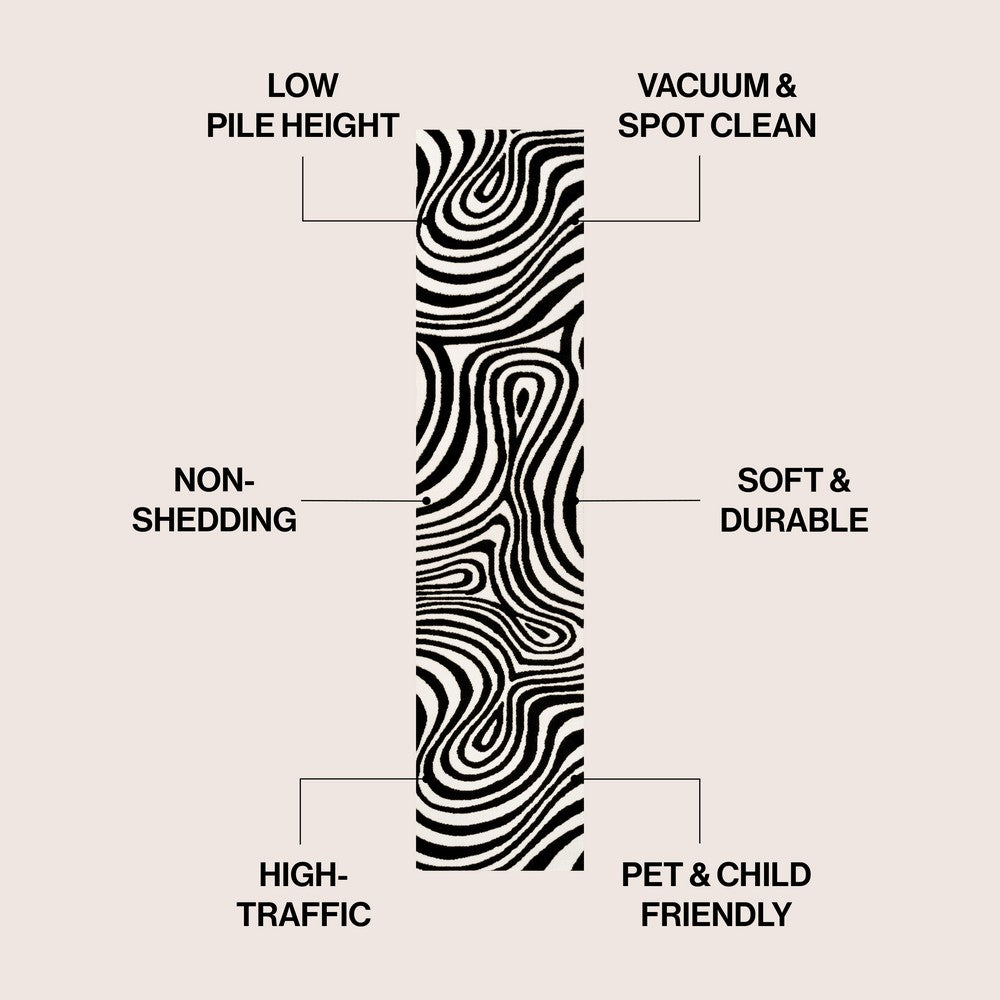 Teodor Abstract Groovy Striped Indoor/Outdoor Rug
