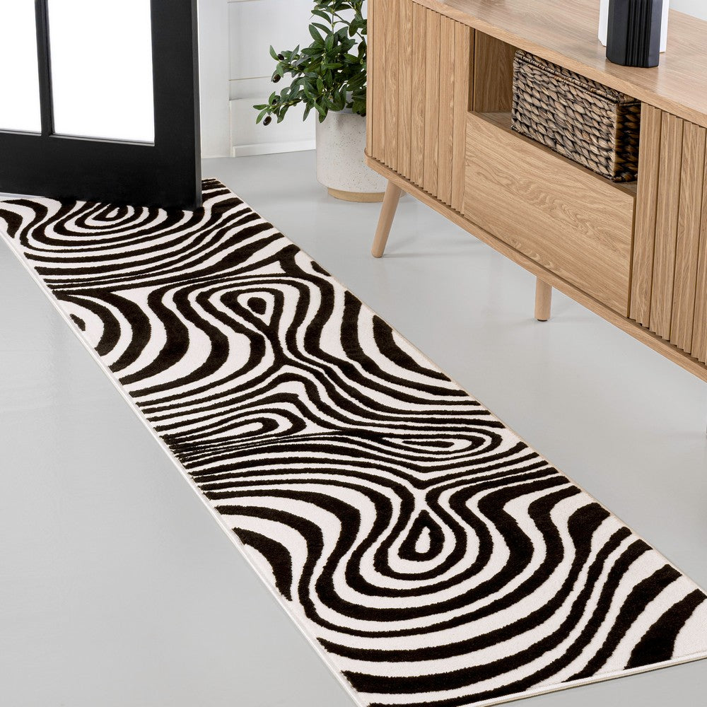 Teodor Abstract Groovy Striped Indoor/Outdoor Rug