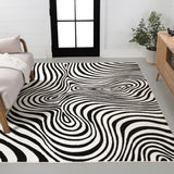 Teodor Abstract Groovy Striped Indoor/Outdoor Rug