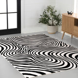 Teodor Abstract Groovy Striped Indoor/Outdoor Rug
