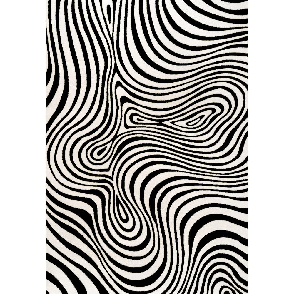 Teodor Abstract Groovy Striped Indoor/Outdoor Rug