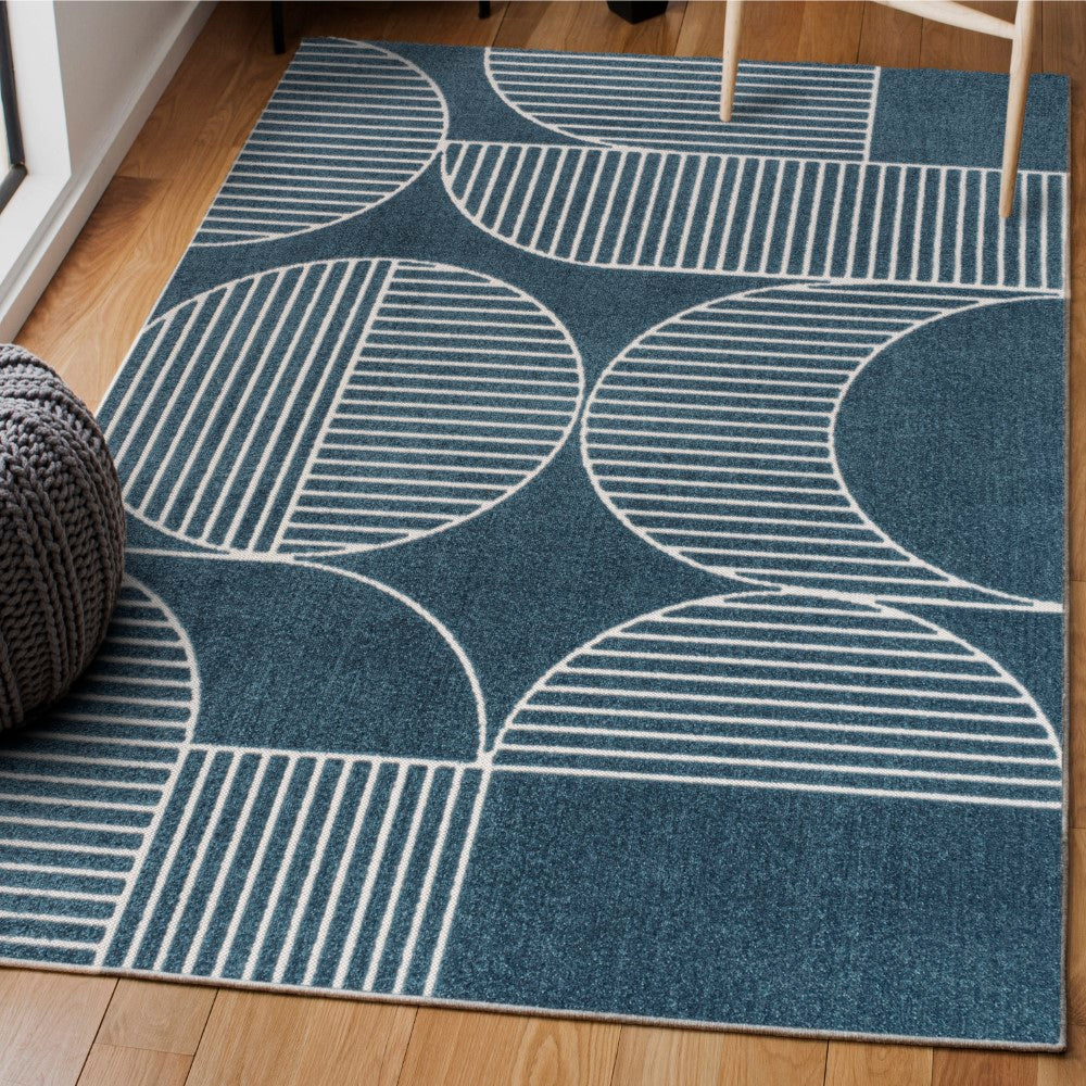 Haughton Geometric Arch Scandi Striped Indoor/Outdoor Rug