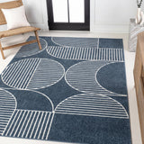 Haughton Geometric Arch Scandi Striped Indoor/Outdoor Rug