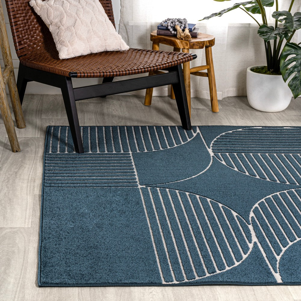 Haughton Geometric Arch Scandi Striped Indoor/Outdoor Rug