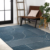Haughton Geometric Arch Scandi Striped Indoor/Outdoor Rug