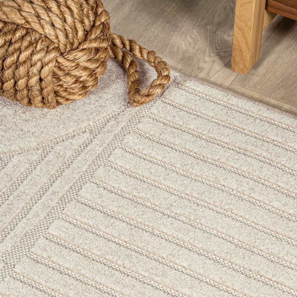 Haughton Geometric Arch Scandi Striped Indoor/Outdoor Rug