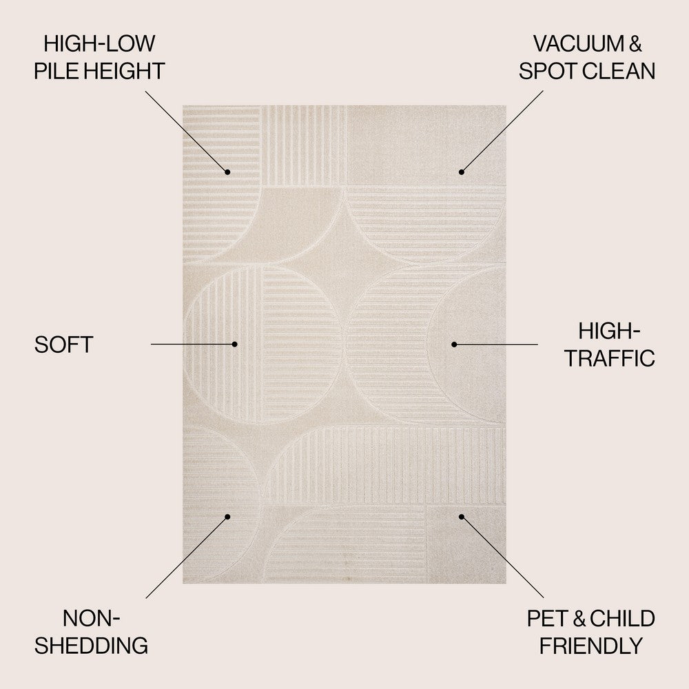 Haughton Geometric Arch Scandi Striped Indoor/Outdoor Rug