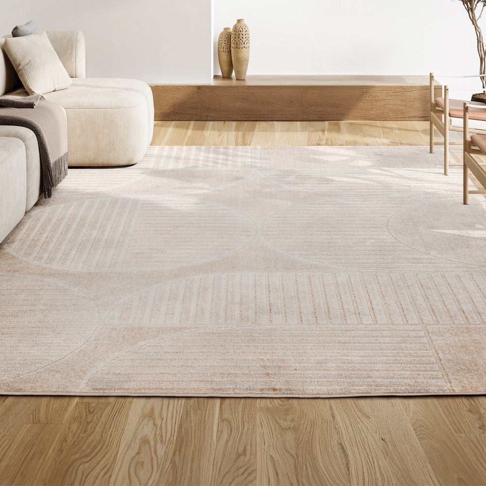 Haughton Geometric Arch Scandi Striped Indoor/Outdoor Rug