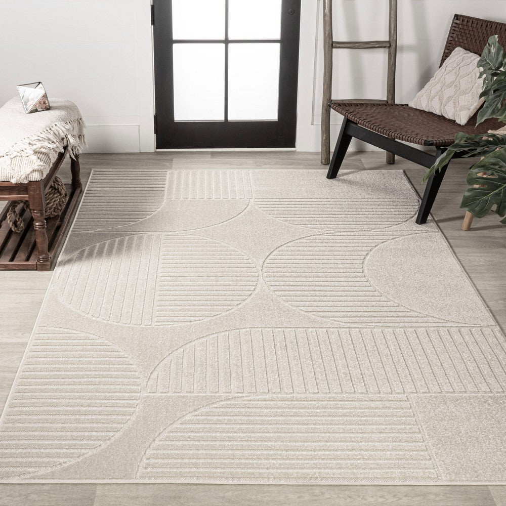 Haughton Geometric Arch Scandi Striped Indoor/Outdoor Rug