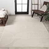 Haughton Geometric Arch Scandi Striped Indoor/Outdoor Rug