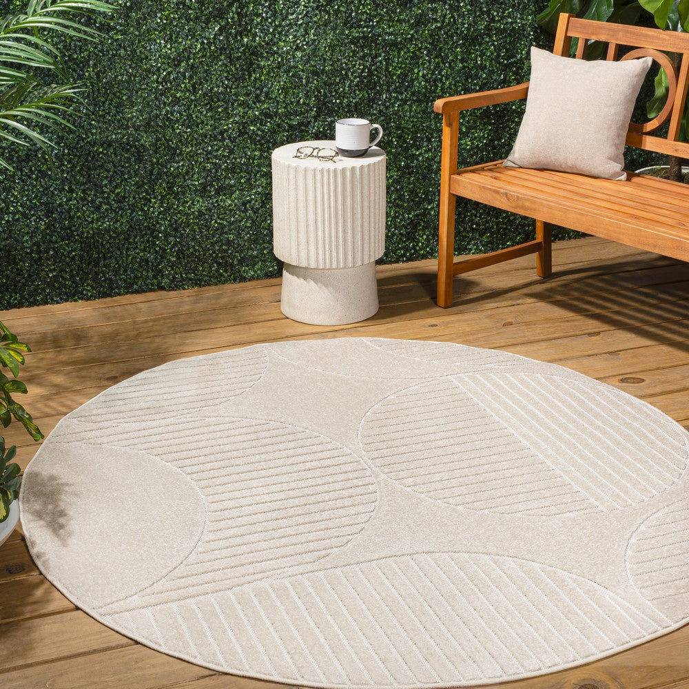 Haughton Geometric Arch Scandi Striped Indoor/Outdoor Rug