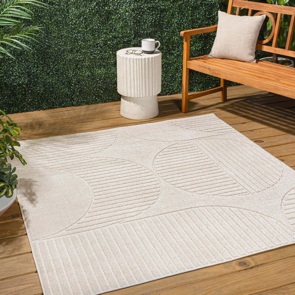 Haughton Geometric Arch Scandi Striped Indoor/Outdoor Rug