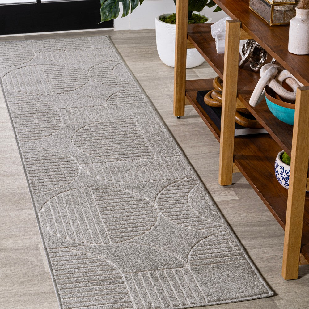 Haughton Geometric Arch Scandi Striped Indoor/Outdoor Rug