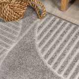 Haughton Geometric Arch Scandi Striped Indoor/Outdoor Rug