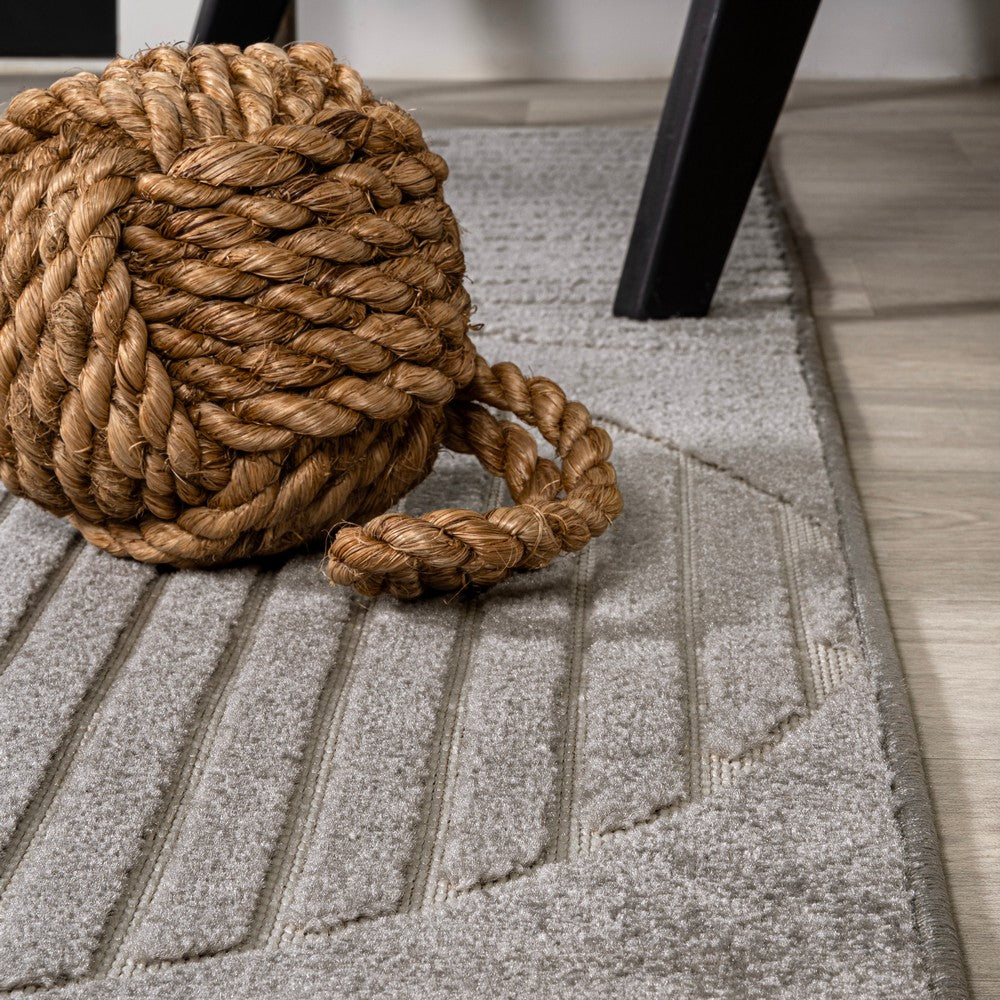 Haughton Geometric Arch Scandi Striped Indoor/Outdoor Rug