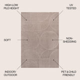 Haughton Geometric Arch Scandi Striped Indoor/Outdoor Rug