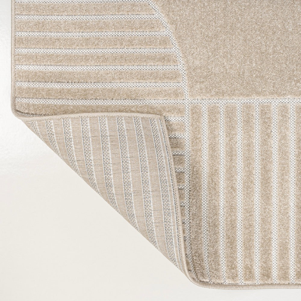 Haughton Geometric Arch Scandi Striped Indoor/Outdoor Rug