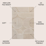 Haughton Geometric Arch Scandi Striped Indoor/Outdoor Rug