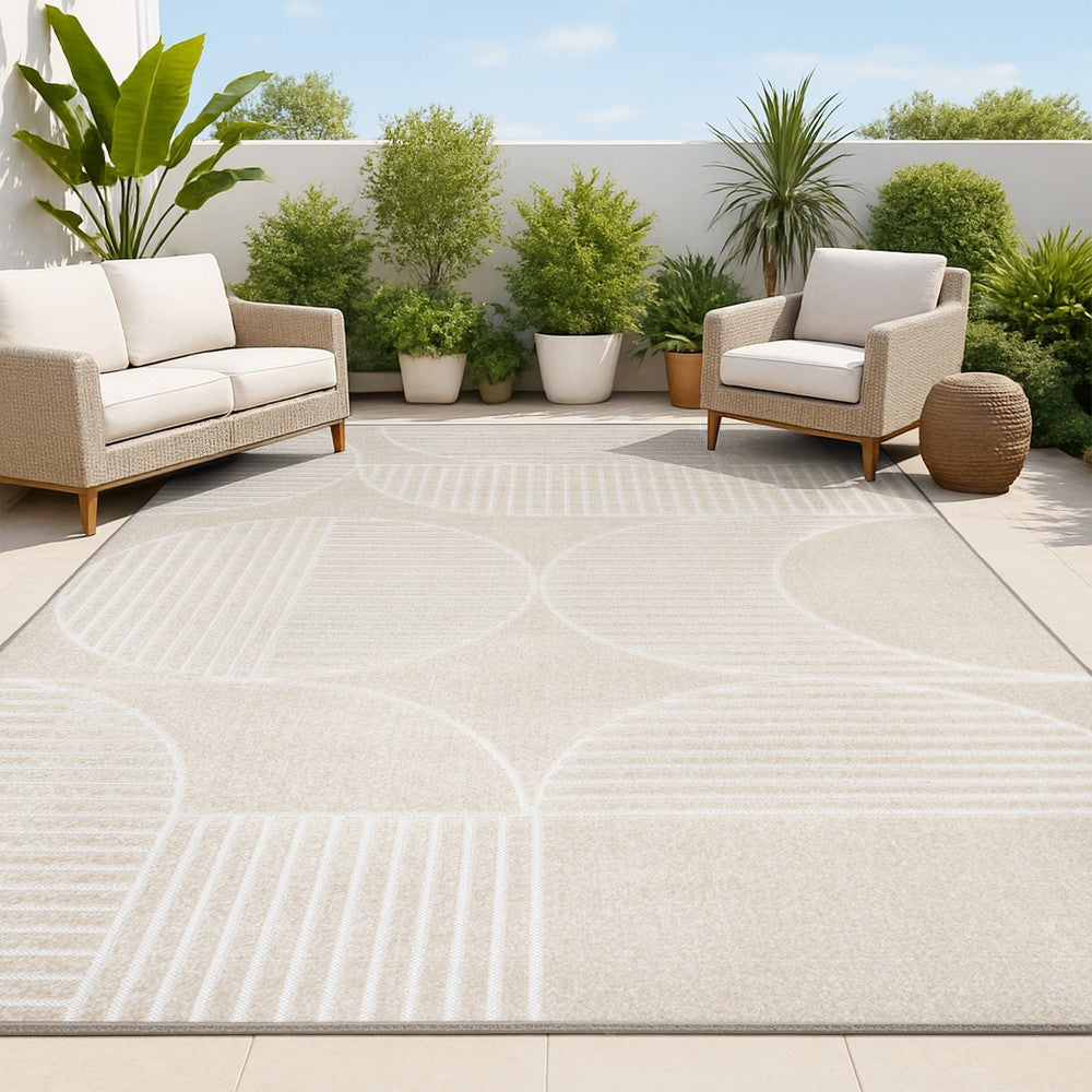 Haughton Geometric Arch Scandi Striped Indoor/Outdoor Rug