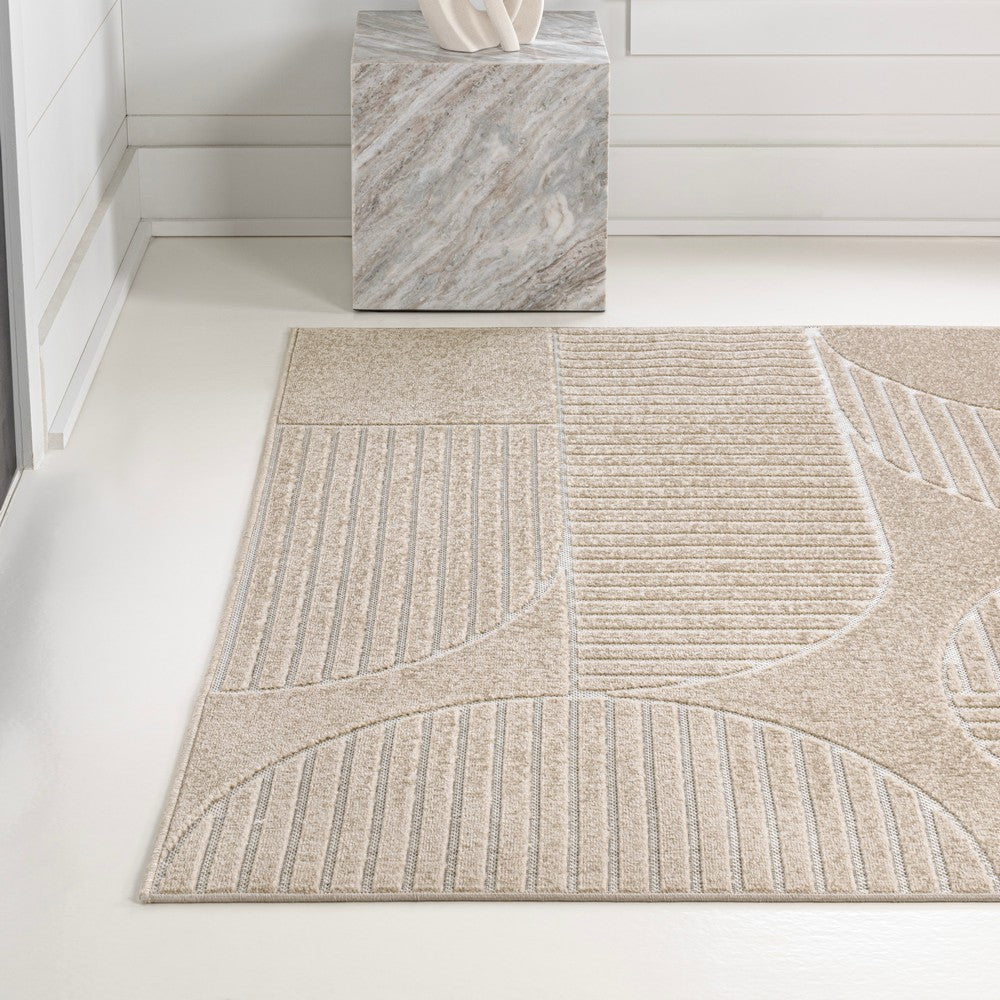 Haughton Geometric Arch Scandi Striped Indoor/Outdoor Rug