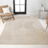 Haughton Geometric Arch Scandi Striped Indoor/Outdoor Rug