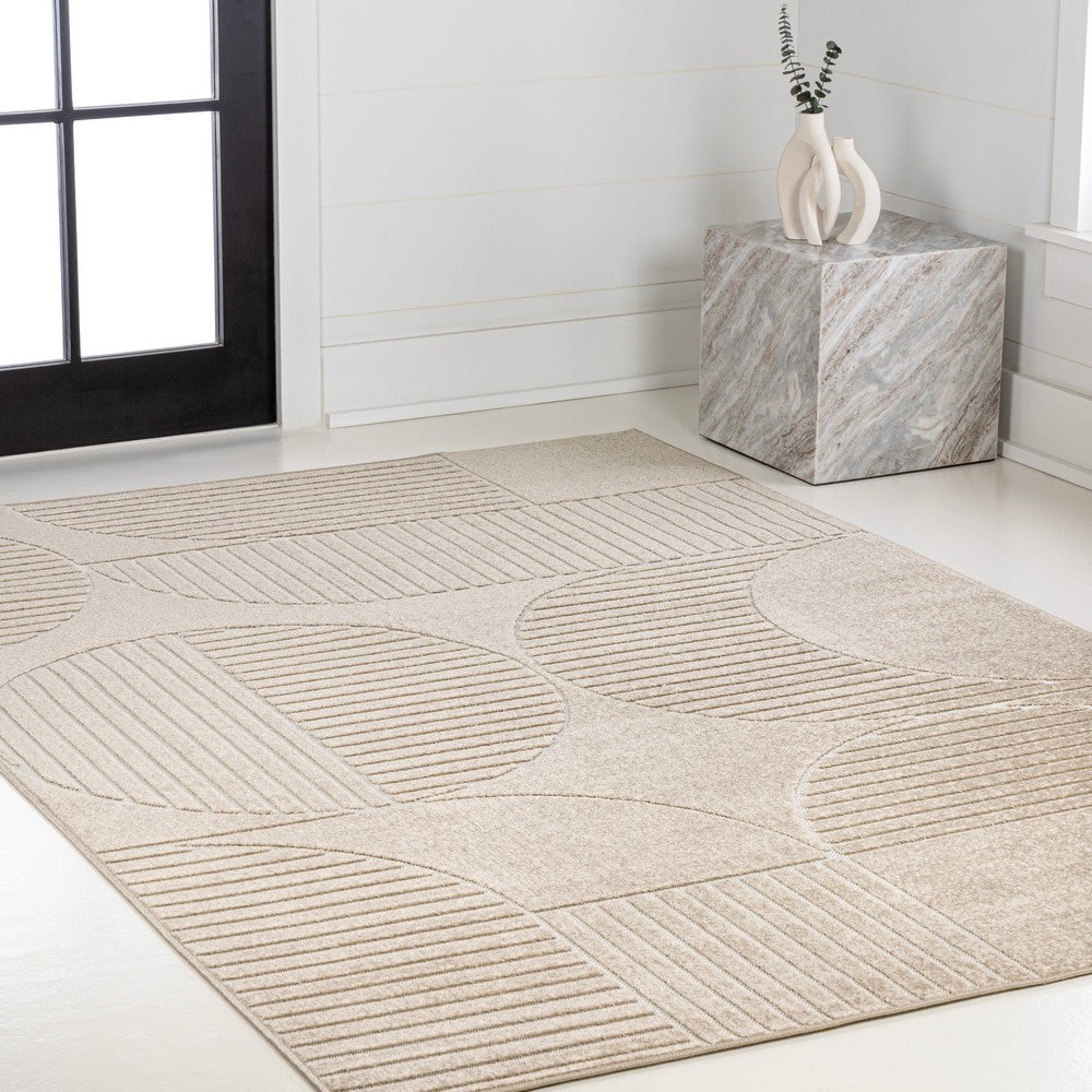 Haughton Geometric Arch Scandi Striped Indoor/Outdoor Rug