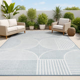 Haughton Geometric Arch Scandi Striped Indoor/Outdoor Rug