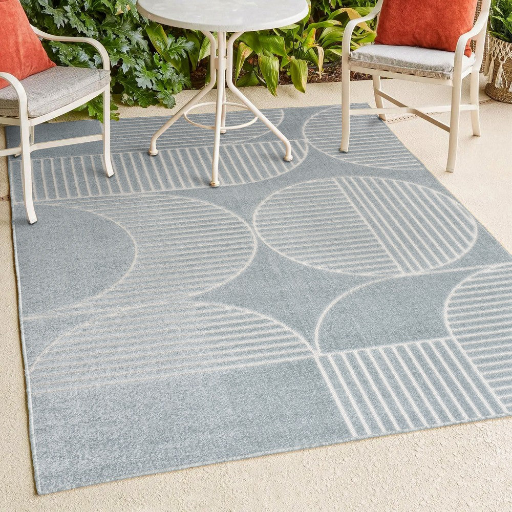 Haughton Geometric Arch Scandi Striped Indoor/Outdoor Rug