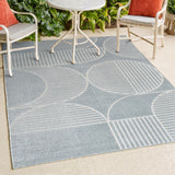 Haughton Geometric Arch Scandi Striped Indoor/Outdoor Rug