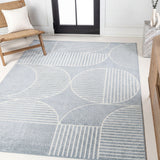 Haughton Geometric Arch Scandi Striped Indoor/Outdoor Rug