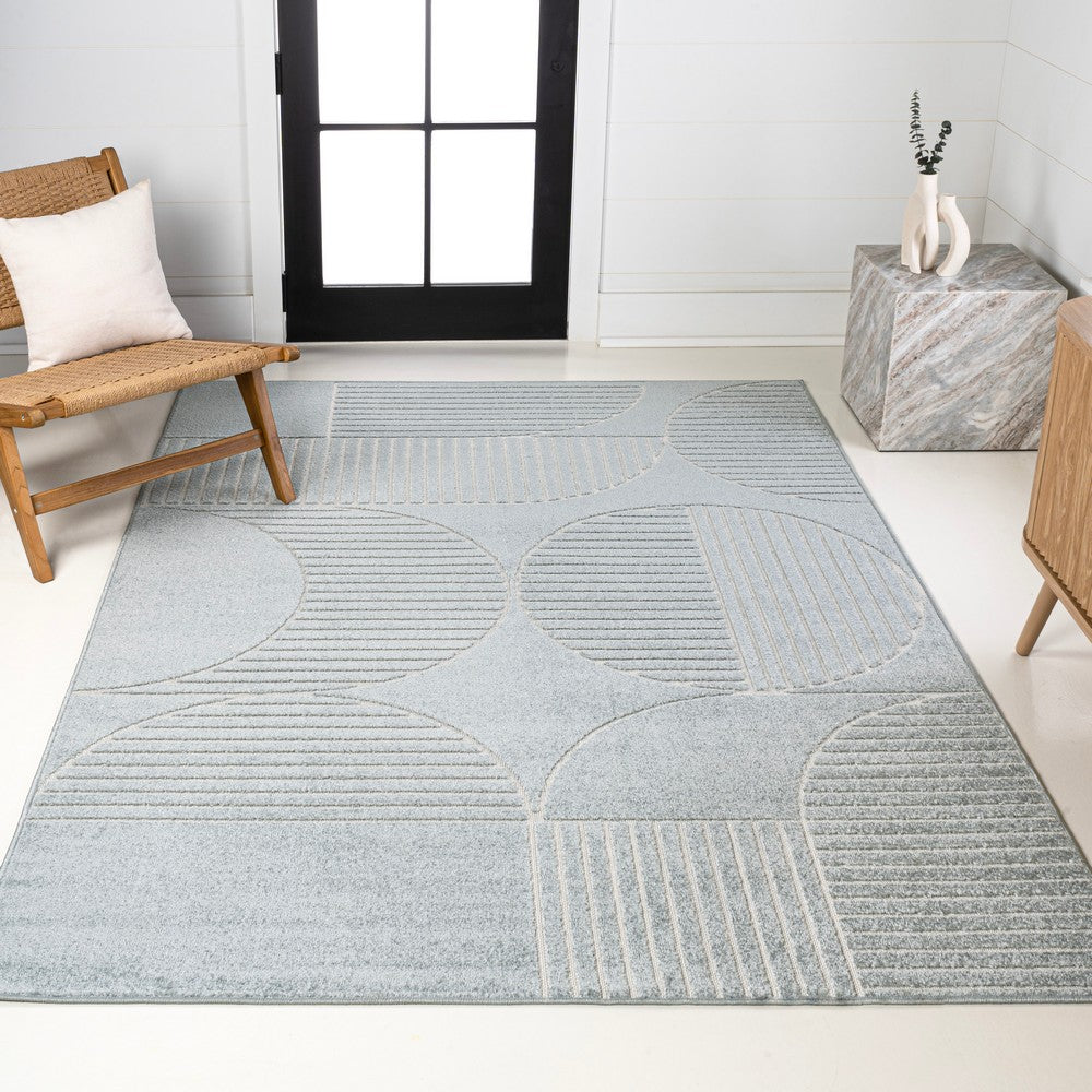 Haughton Geometric Arch Scandi Striped Indoor/Outdoor Rug