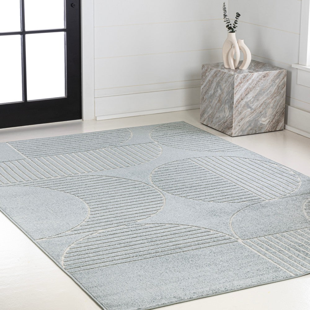 Haughton Geometric Arch Scandi Striped Indoor/Outdoor Rug