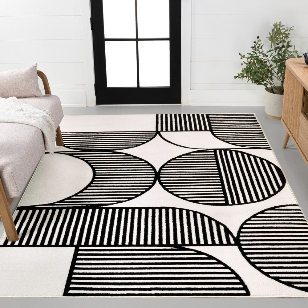 Haughton Geometric Arch Scandi Striped Indoor/Outdoor Rug