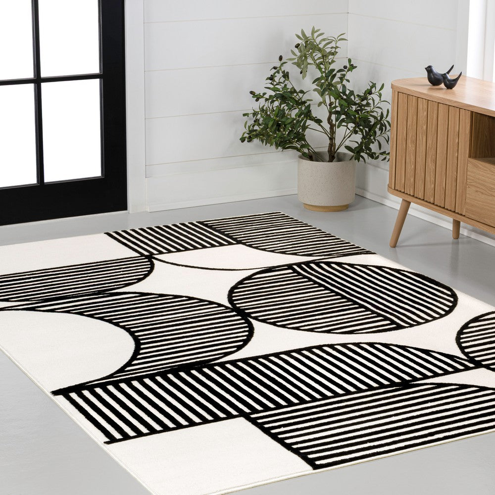 Haughton Geometric Arch Scandi Striped Indoor/Outdoor Rug