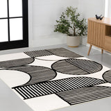Haughton Geometric Arch Scandi Striped Indoor/Outdoor Rug