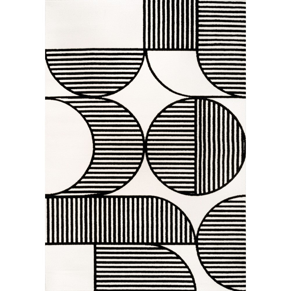 Haughton Geometric Arch Scandi Striped Indoor/Outdoor Rug