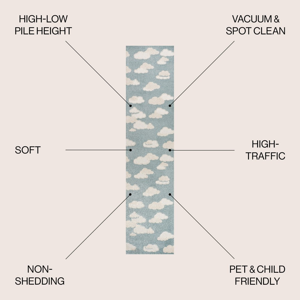 Latepis Youth Cloud Scandi Rug Area Rug