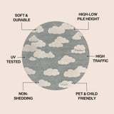 Latepis Youth Cloud Scandi Rug Area Rug