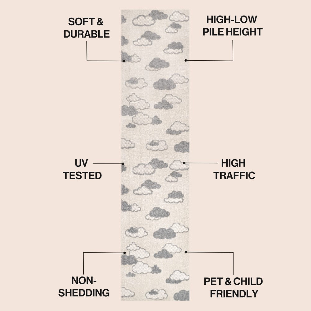 Latepis Youth Cloud Scandi Rug Area Rug