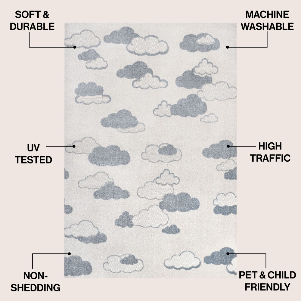 Latepis Youth Cloud Scandi Rug Area Rug