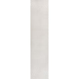 Baya High-Low Modern Scandinavian Arch Stripe Monotone Indoor/Outdoor Area Rug