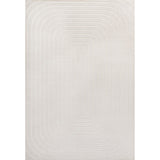 Baya High-Low Modern Scandinavian Arch Stripe Monotone Indoor/Outdoor Area Rug