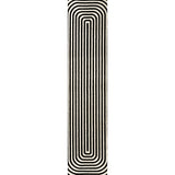 Baya High-Low Modern Scandinavian Arch Stripe Monotone Indoor/Outdoor Area Rug