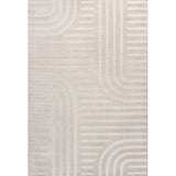 Verde High-Low MidCentury Modern Arch Stripe Two-Tone Indoor/Outdoor Area Rug