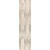 Verde High-Low MidCentury Modern Arch Stripe Two-Tone Indoor/Outdoor Area Rug