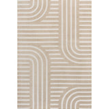 Verde High-Low MidCentury Modern Arch Stripe Two-Tone Indoor/Outdoor Area Rug
