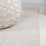 Tartan High-Low Modern Minimalist Checkered Monotone Indoor/Outdoor Area Rug
