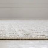 Tartan High-Low Modern Minimalist Checkered Monotone Indoor/Outdoor Area Rug