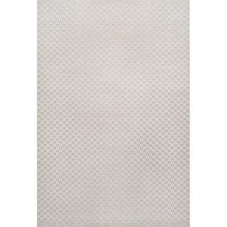 Tartan High-Low Modern Minimalist Checkered Monotone Indoor/Outdoor Area Rug