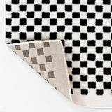 Tartan High-Low Modern Minimalist Checkered Monotone Indoor/Outdoor Area Rug
